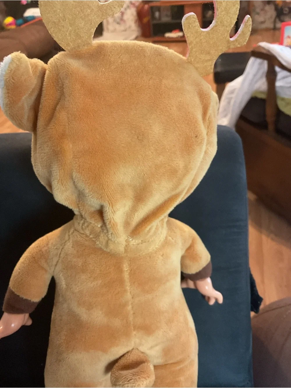 Cry Babies Plush Reindeer RUTHY Baby Doll Toy - Cries real tears 11”
